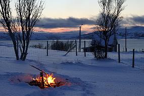 IMG_6095 Kaldt vintervær. Da passe det med bål på Skjåholmen