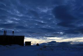 IMG_1039 Oppe p� Storfjellet. Desemberlys over Hammerfest